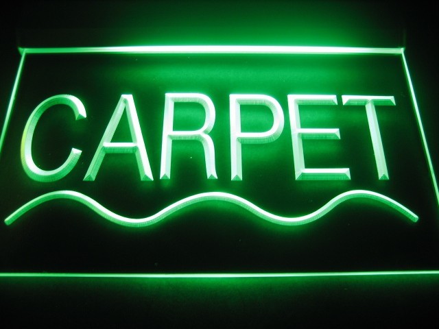 OPEN Carpet Logo Neon Light Sign